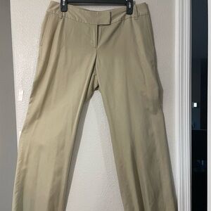J. Jill tan Tencel, cotton and hemp full leg pants. Size 10. Side pockets 1 back